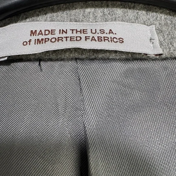 Hickey Freeman Blazer Men 50R Gray Milburn II 100% Cashmere Jacket Coat USA Made
